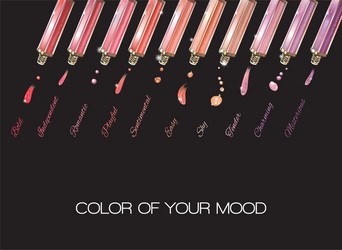 lip gloss black Vector Image