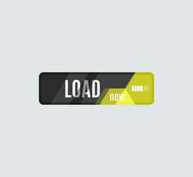 load button futuristic hi-tech ui design vector image
