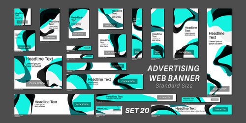 Ad web banners design a standard size template vector