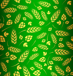 Hops and Malt Seamless Pattern vector