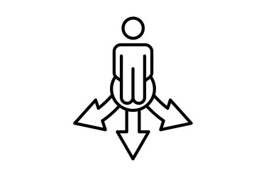 Uncertain icon human and question mark icon Vector Image