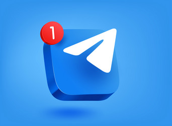 new message concept 3d mobile application icon vector image