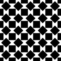 Repeating abstract black and white square pattern vector