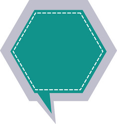 Sticker hexagon frame callout dialogue vector