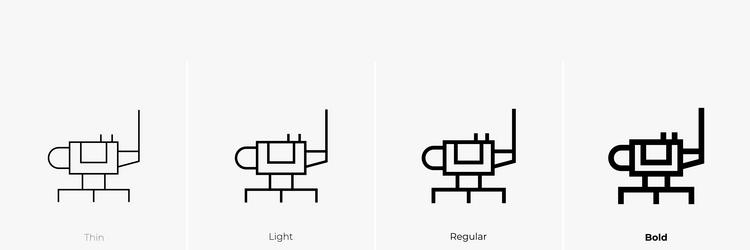 theremin icon thin light regular and bold style vector image