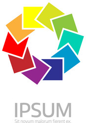 abstract loop logo template design concept vector image