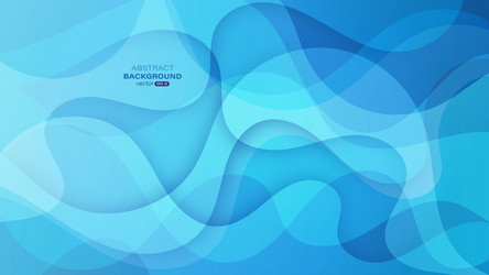 Blue wave curves shape overlap abstract background vector