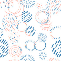 seamless pattern with colorful hand drawn abstract vector image