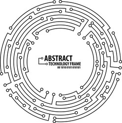 Abstract Tech Circuit Frame vector