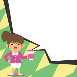 instructor drawing pointing stick on empty vector image