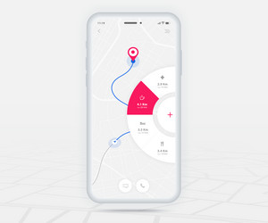 map gps navigation app ux ui concept mobile vector image