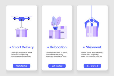 template design for mobile app page with delivery vector image