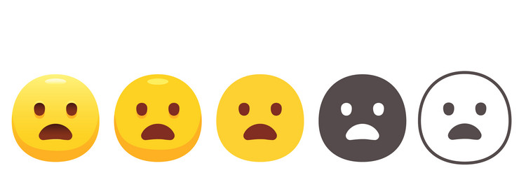 yawning emoji vector