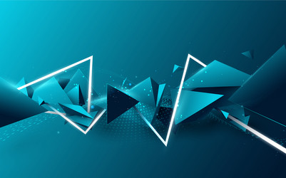 abstract blue triangle floating diffusion vector image