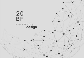 abstract polygonal geometric shape with connection vector image