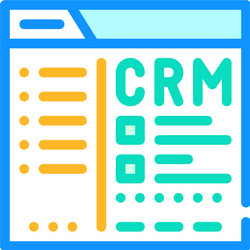 Crm web site color icon vector