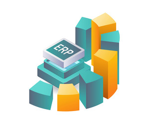 erp application for business development vector image