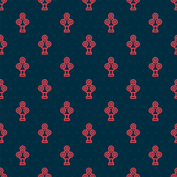 red line 3d scanner icon isolated seamless pattern vector image