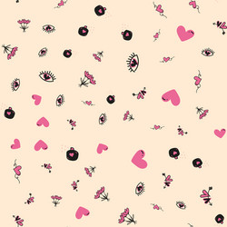 Seamless pattern with colorful heart vector