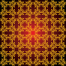 Seamless vintage golden vector