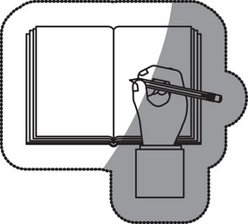 writing on notebook vector image