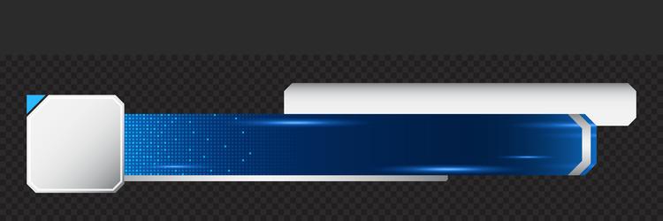 futuristic design lower third banner broadcast vector image
