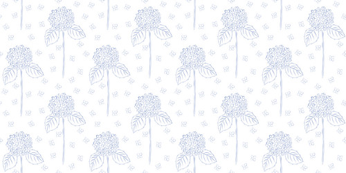 seamless pattern with hydrangea summer vector image