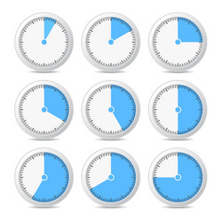 Timer icons on white background vector