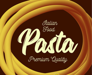 Pasta traditional dish of italian cuisine vector