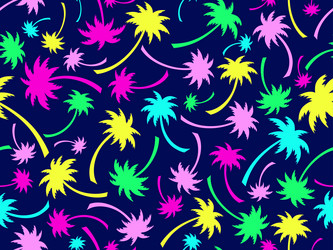 seamless pattern with colorful palm trees summer vector image