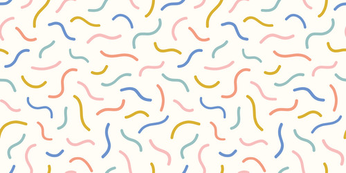 Abstract squiggle pattern background border fun vector