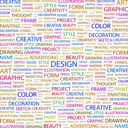 Design word cloud with related tags and terms vector