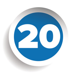 number twenty icon vector