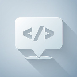 paper cut web design and front end development vector image