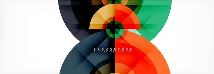 round circles and triangles abstract background vector image