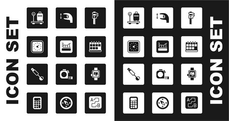 set calliper or caliper and scale graph schedule vector image