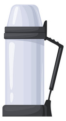 chrome thermos cartoon icon travel bottle flask vector