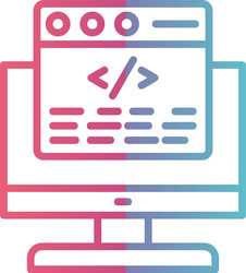 coding line gradient design vector image