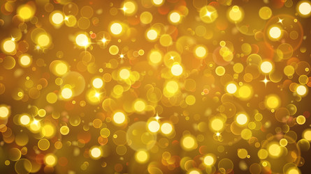 Golden Bokeh Lights Abstract Background vector image