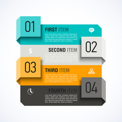 Business process abstract infographics template Vector Image