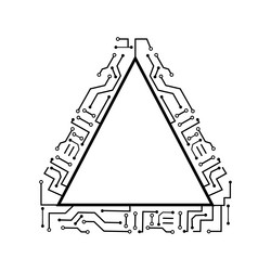 Microchip Circuitry Frame vector image