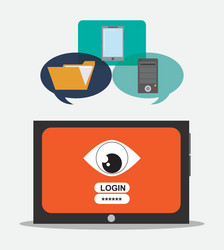 security data and cyber system design vector image