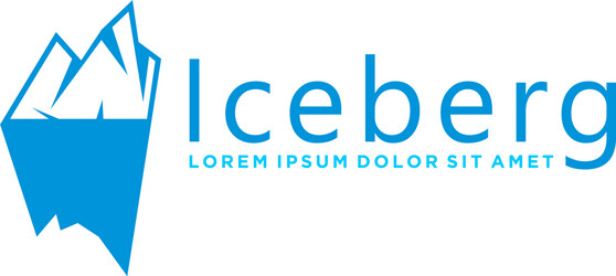 deep web logo iceberg for modern business vector