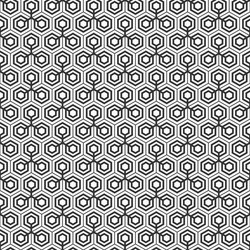 abstract seamless hexagons pattern vector image