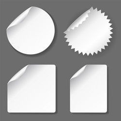 Round blank label stickers set Royalty Free Vector Image