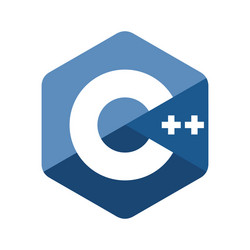 c plus programming language emblem vector image