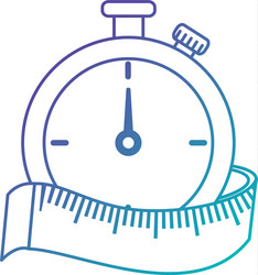 Chronometer timer with tape measure vector