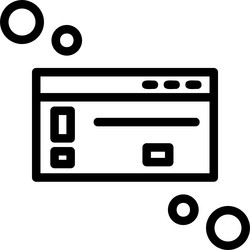 dialog box warning linear style icon design vector image