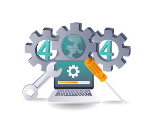 effective methods to resolve error 404 messages vector image