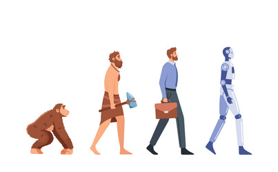 human evolution mankind development concept vector